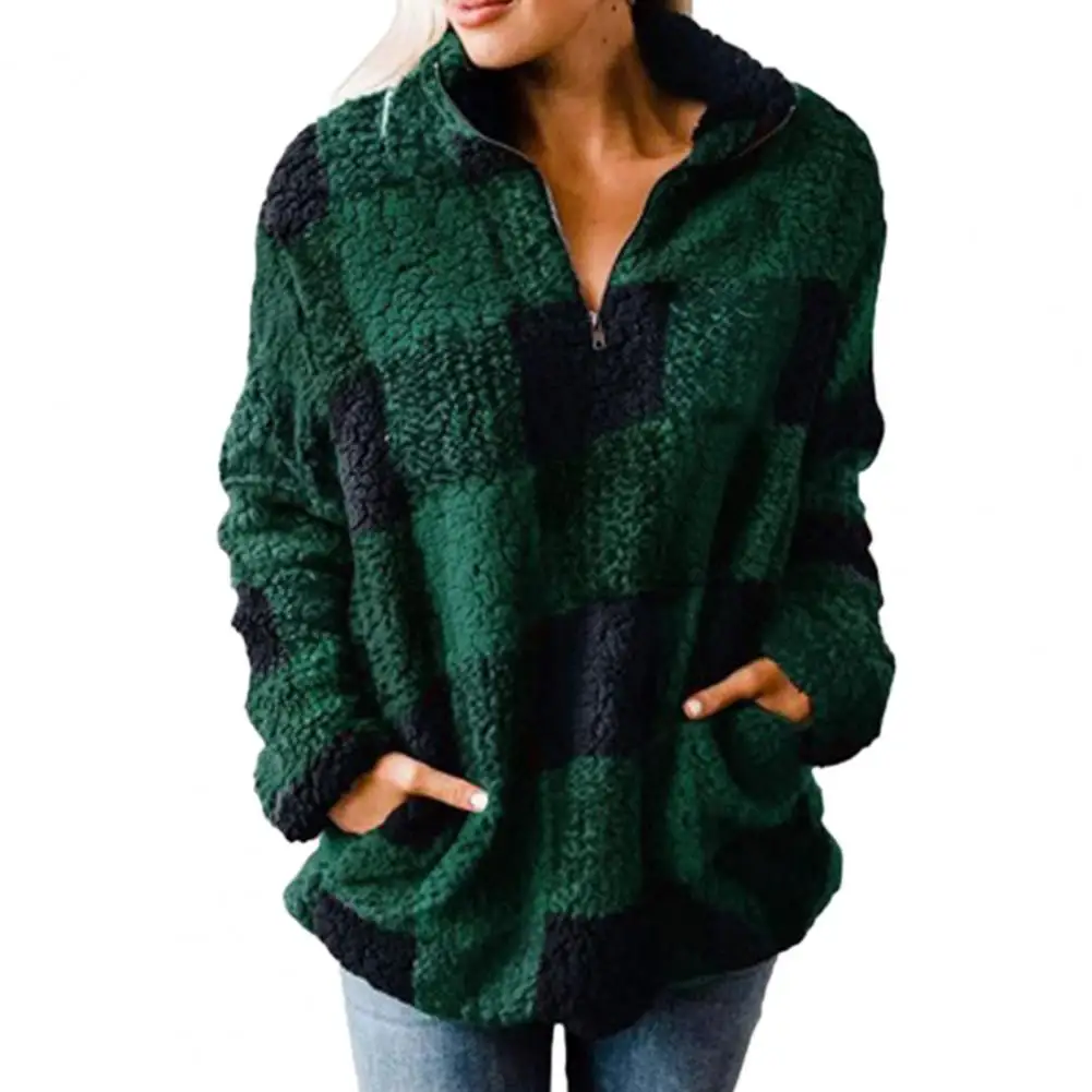 Autumn Winter Women Casual Coat Loose Plaid Long Sleeve Pockets Fleece Thicken Sweatshirt Pullover Jacket Plus Size 2XL Newest
Autumn Winter Women Casual Coat Loose Plaid Long Sleeve Pockets Fleece Thicken Sweatshirt Pullover Jacket Plus Size 2XL Newest