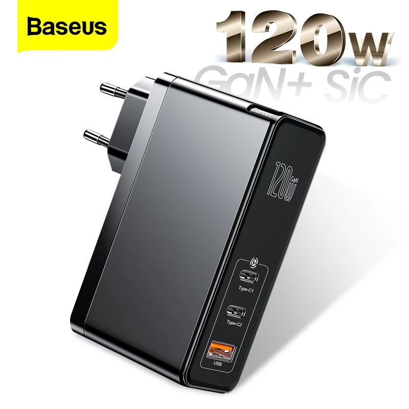 

Зарядное устройство Baseus GaN с поддержкой быстрой зарядки, 120 Вт