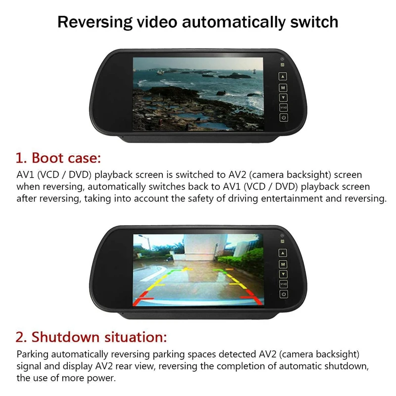 7 Inch Car TFT LCD Display Mirror Monitor MP5 Rear View Mirror Parking Camera
7 Inch Car TFT LCD Display Mirror Monitor MP5 Rear View Mirror Parking Camera