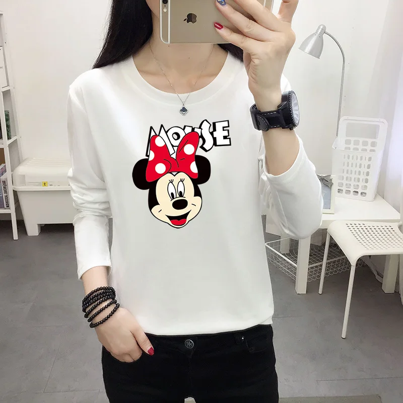 Disney Anime Minnie Mouse Tshirt Oversize Femme Winter Autumn New Long Sleeve 90s Aesthetic Blouse Women Brand Woman T-shirt Y2K
Disney Anime Minnie Mouse Tshirt Oversize Femme Winter Autumn New Long Sleeve 90s Aesthetic Blouse Women Brand Woman T-shirt Y2K