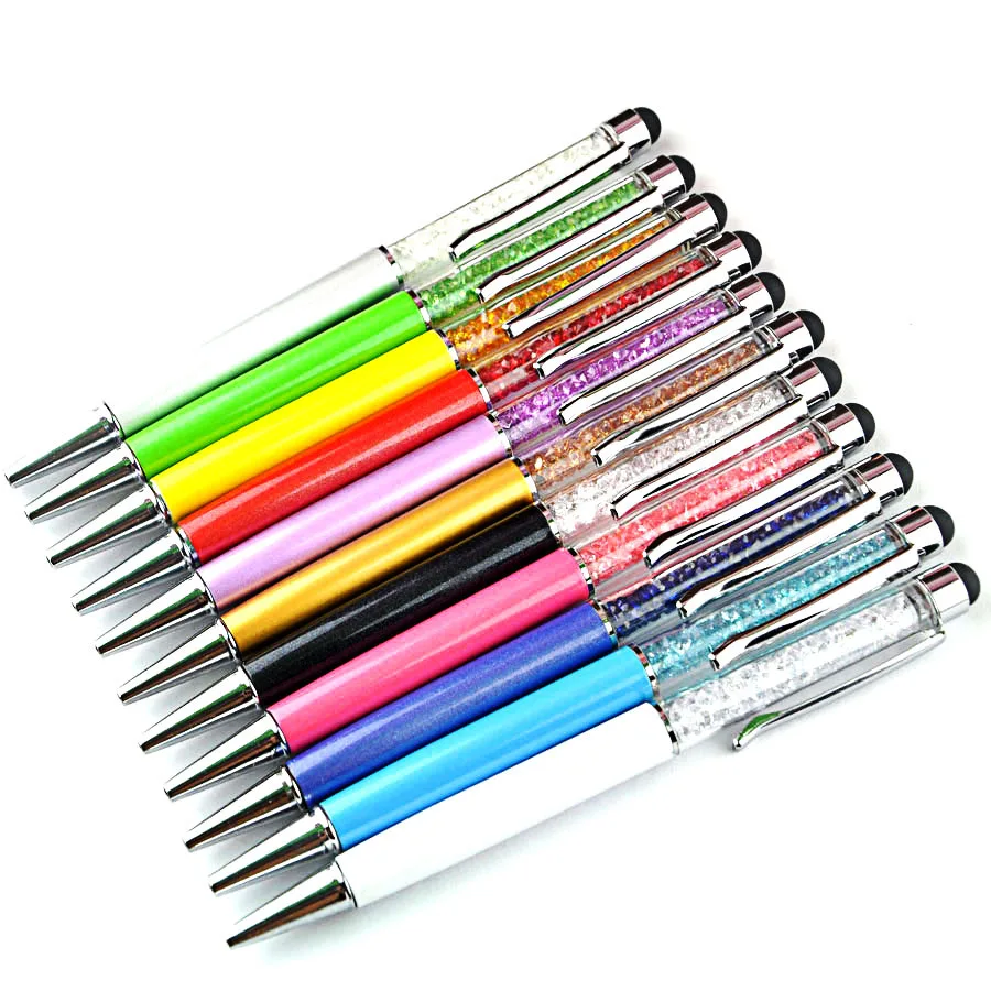 500pcs Cute Crystal Pen Diamond Metal Roller Ballpoint Stationery Ballpen 2 In 1 Stylus Touch Pen For Ipad Iphone xiaomi Samsung
500pcs Cute Crystal Pen Diamond Metal Roller Ballpoint Stationery Ballpen 2 In 1 Stylus Touch Pen For Ipad Iphone xiaomi Samsung