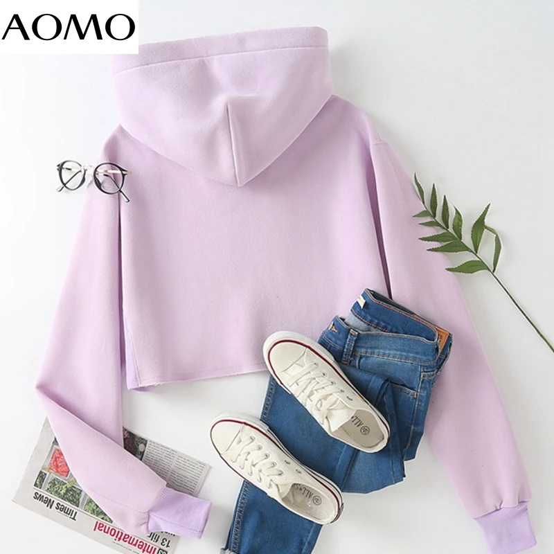 AOMO women purple embroidery fleece hoodie sweatshirts winter 2020 oversize ladies pullovers crop hooded jacket 4T15A
AOMO women purple embroidery fleece hoodie sweatshirts winter 2020 oversize ladies pullovers crop hooded jacket 4T15A