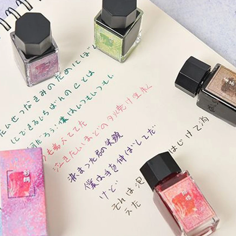 12 Colors Glass Bottled Smooth Writing Fountain Pen Non-carbon Ink for Refilling 
12 Colors Glass Bottled Smooth Writing Fountain Pen Non-carbon Ink for Refilling