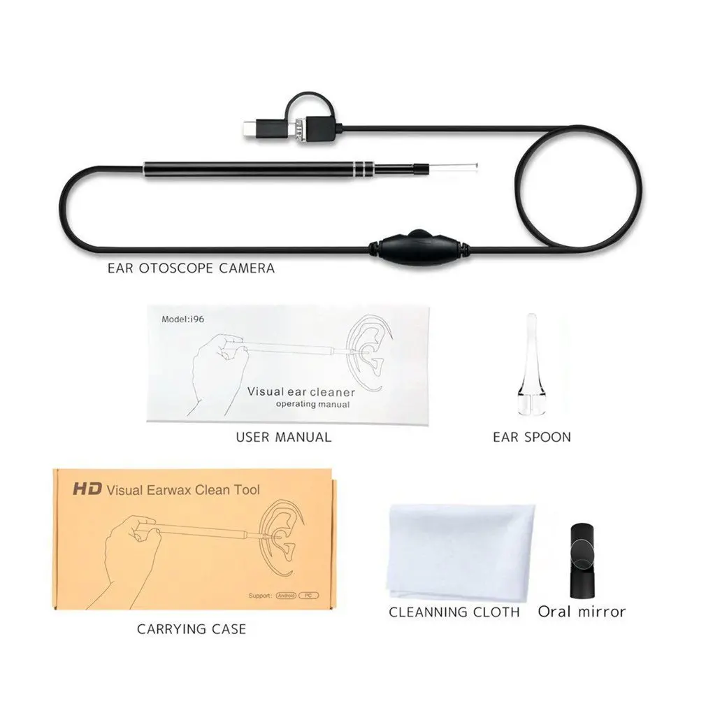 Wireless Ear Cleaner Earpick Endoscope 5.5mm Lens Otoscope Earwax Cleaning Spoon Remover for Smartphone PC
Wireless Ear Cleaner Earpick Endoscope 5.5mm Lens Otoscope Earwax Cleaning Spoon Remover for Smartphone PC