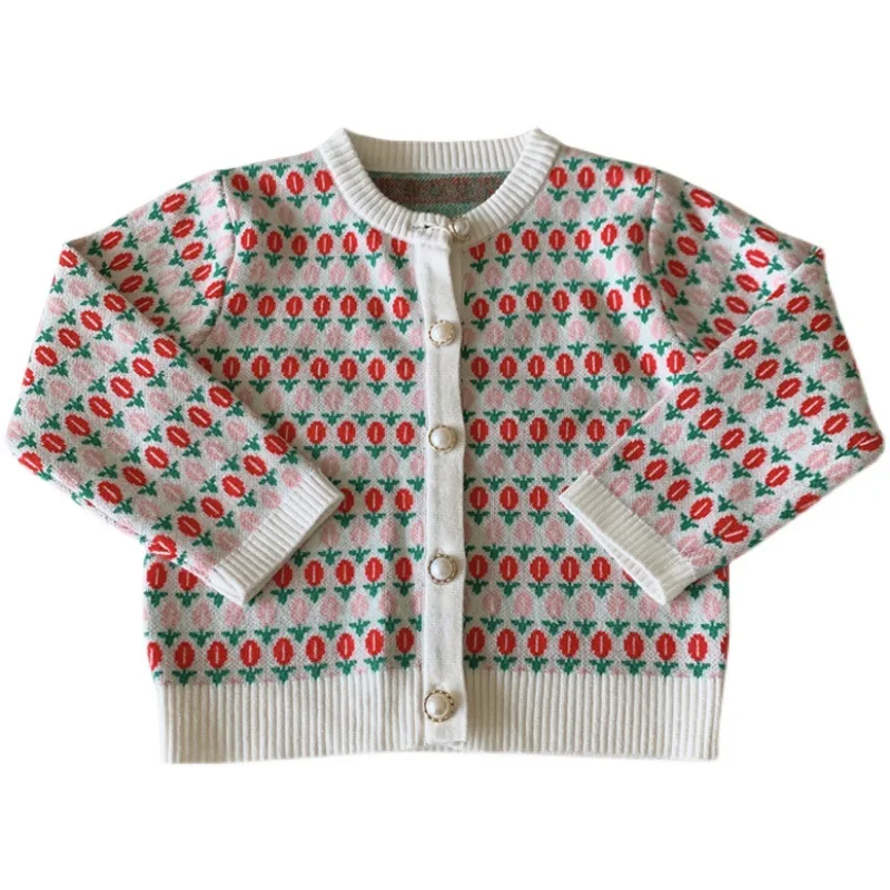 Children Clothing 2021 New Products Girls Hyuna Style Small Fragrant Style Jacquard Round Neck Knitted Cardigan Sweater Jacket
Children Clothing 2021 New Products Girls Hyuna Style Small Fragrant Style Jacquard Round Neck Knitted Cardigan Sweater Jacket