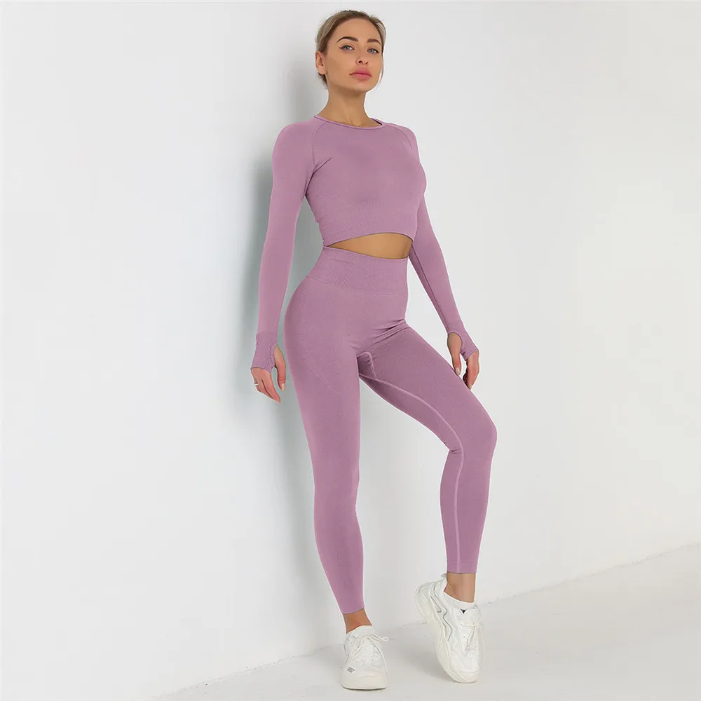 2 Piece Seamless Yoga Set Women Gym Clothes High Waist Leggings Long Sleeve Crop Top Coat Fitness Workouts Wear Suits 2021
2 Piece Seamless Yoga Set Women Gym Clothes High Waist Leggings Long Sleeve Crop Top Coat Fitness Workouts Wear Suits 2021