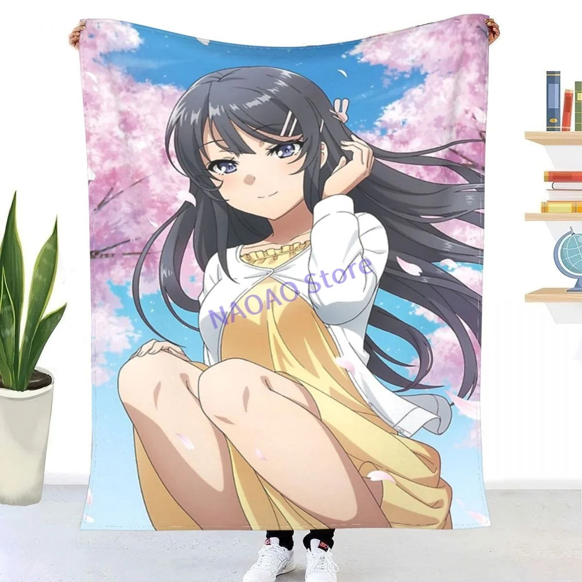 

Mai Sakurajima 5 Throw Blanket Sheets On The Bed, Blanket On The Sofa, Decorative Lattice Bedspreads, Sofa Covers