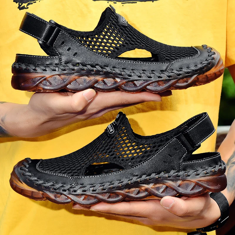 Cow Leather Sneakers Non Slip Hiking Climbing Shoes Men Breathable Air Mesh Fishing Shoes High Quality Upstream Aqua Shoes
Cow Leather Sneakers Non Slip Hiking Climbing Shoes Men Breathable Air Mesh Fishing Shoes High Quality Upstream Aqua Shoes