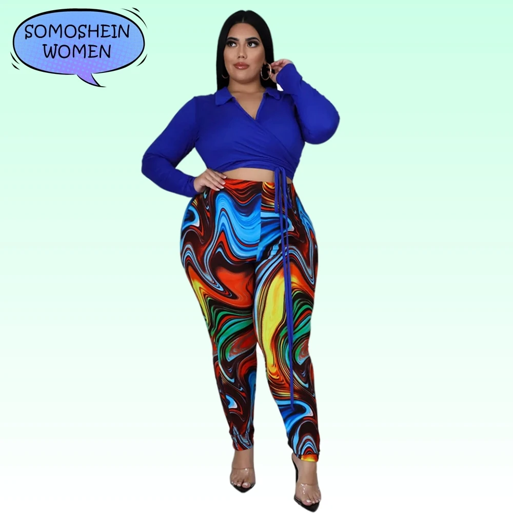 Somoshein Plus Size Women Clothing XL-5XL Tie Dye Print Two Piece Set Crop Top Sexy Streetwear Elastic Wave Printing Pant Sets
Somoshein Plus Size Women Clothing XL-5XL Tie Dye Print Two Piece Set Crop Top Sexy Streetwear Elastic Wave Printing Pant Sets