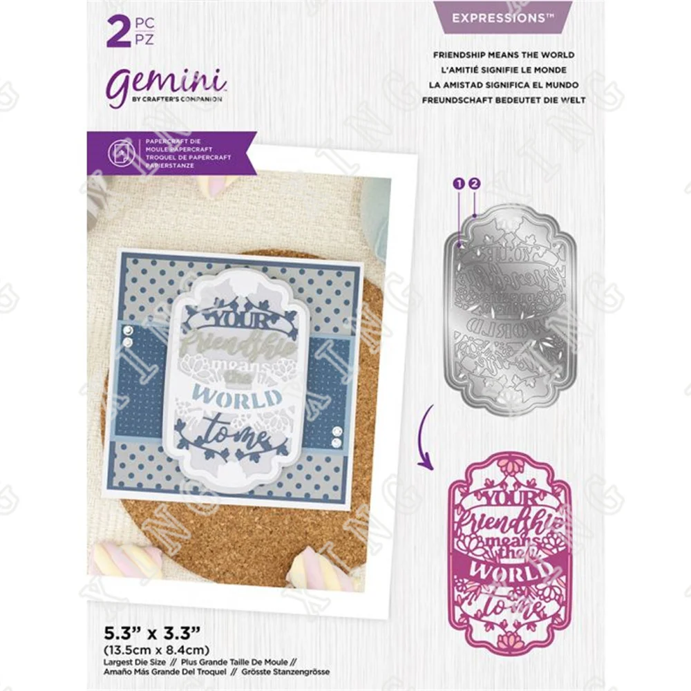 2022 Newest Craft Metal Cutting Dies Friendship Means the World Molds Diy Scrapbook Paper Craft Gift Mould Blade Punch Stencils
2022 Newest Craft Metal Cutting Dies Friendship Means the World Molds Diy Scrapbook Paper Craft Gift Mould Blade Punch Stencils