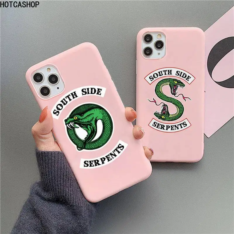 American TV Riverdale Southside Serpents Phone Case for iPhone 11 Pro Max X XR XS 8 7 6s Plus Matte Candy Pink Silicone Cases
American TV Riverdale Southside Serpents Phone Case for iPhone 11 Pro Max X XR XS 8 7 6s Plus Matte Candy Pink Silicone Cases