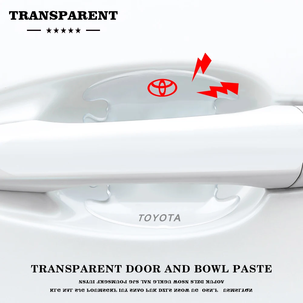4Pcs Transparent Car Door Handle Cup Scratch Guards Protector Film Universal Stickers For Toyota Corolla Camry Rav4 Yaris Auris
4Pcs Transparent Car Door Handle Cup Scratch Guards Protector Film Universal Stickers For Toyota Corolla Camry Rav4 Yaris Auris
