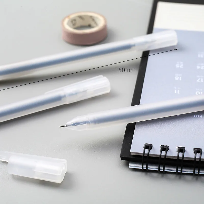 Мохамм 0 5 мм прозрачные черные чернила гелевая ручка в стиле мультфильма офисная