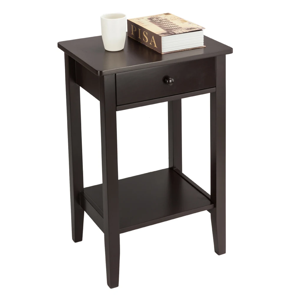 Bedroom Bedside Table Two-layer Coffee Table with Drawer Home Living Room Sofa Side Table End Table Brown
Bedroom Bedside Table Two-layer Coffee Table with Drawer Home Living Room Sofa Side Table End Table Brown