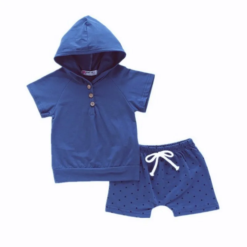 Summer Baby Boy Clothes Set 2022 New European American Child Cotton Short-Sleeve Hoodie/Dot Shorts 2Pcs Sportswear Outfits 0-3Y
Summer Baby Boy Clothes Set 2022 New European American Child Cotton Short-Sleeve Hoodie/Dot Shorts 2Pcs Sportswear Outfits 0-3Y
