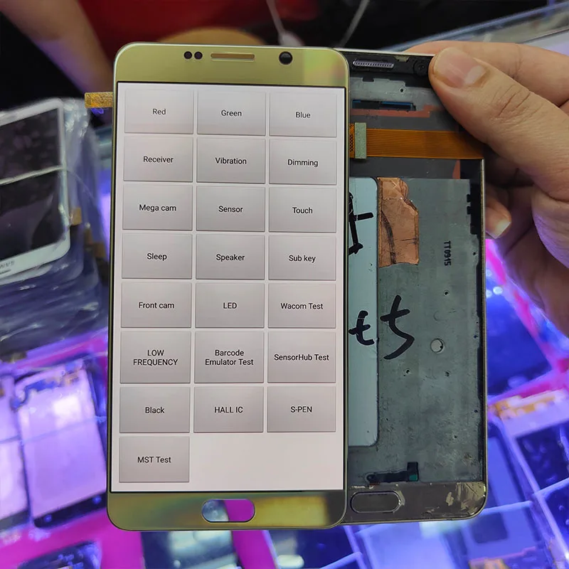 Оригинальный ЖК-дисплей 5 7 дюйма для SAMSUNG Galaxy Note5 с тачскрином сменный без рамки