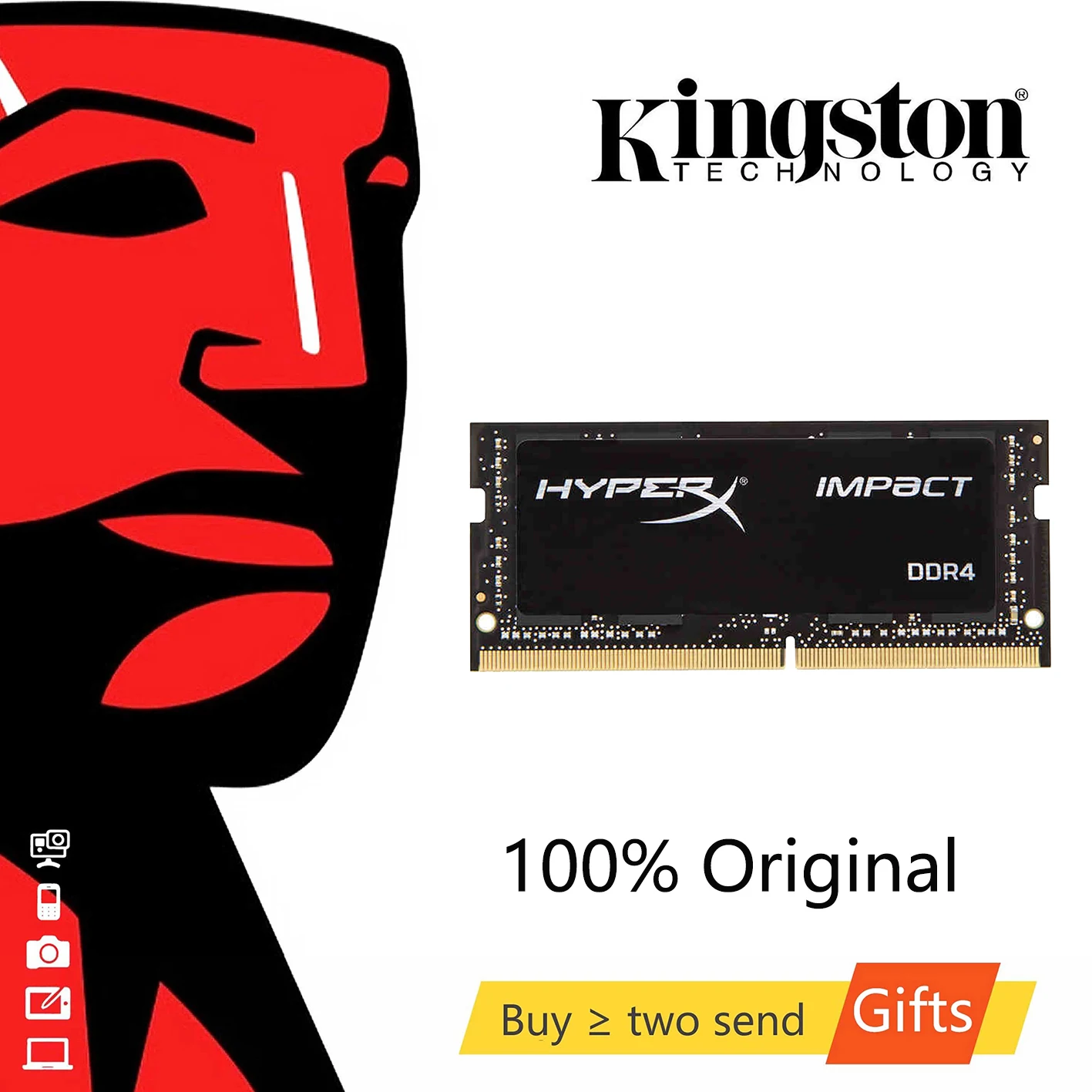 Kingston HyperX Impact 8 Гб оперативной памяти 16 встроенной DDR4 2666 МГц ноутбук Оперативная
