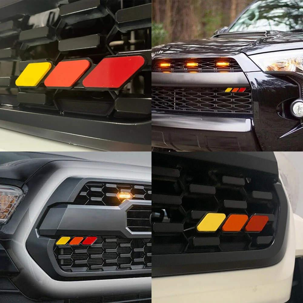 Tri-color 3 Grille Badge Emblem for Toyota Tacoma 4Runner Tundra Auris Avensis Camry Celica Corolla Fortuner Hilux Accessories
Tri-color 3 Grille Badge Emblem for Toyota Tacoma 4Runner Tundra Auris Avensis Camry Celica Corolla Fortuner Hilux Accessories