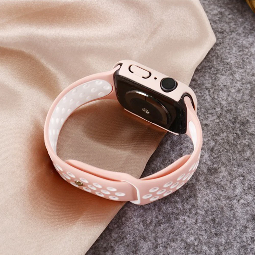 2021 Band+Case for Apple Watch Band 44mm 40mm iWatch Strap 42mm 38mm Silicone Bumper+Bracelet for Apple Watch series 4 3 5 SE 6
2021 Band+Case for Apple Watch Band 44mm 40mm iWatch Strap 42mm 38mm Silicone Bumper+Bracelet for Apple Watch series 4 3 5 SE 6