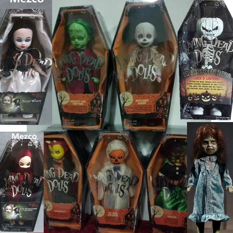 25cm Living Dead Dolls The Exorcist PVC Jack o Lantern Kiss of Death Kissing Booth Action Figure Halloween Decorations Gift
25cm Living Dead Dolls The Exorcist PVC Jack o Lantern Kiss of Death Kissing Booth Action Figure Halloween Decorations Gift