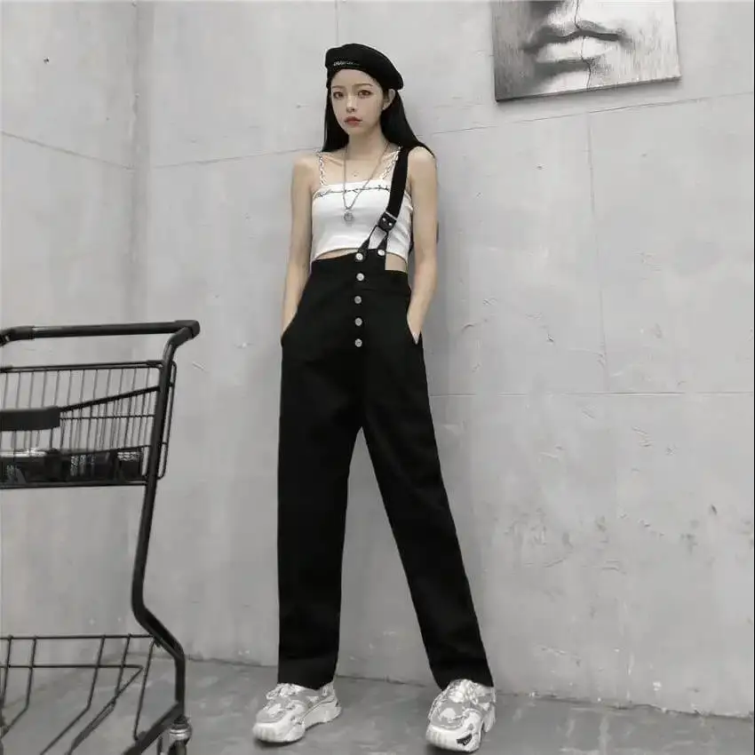 One Shoulder Strap Denim Women Overalls High Waist 2021 Spring Summer Casual Straight Jeans Jumpsuits And Rompers For Women
One Shoulder Strap Denim Women Overalls High Waist 2021 Spring Summer Casual Straight Jeans Jumpsuits And Rompers For Women