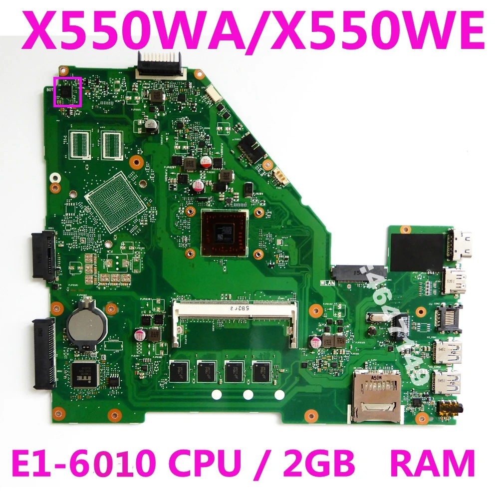 X550WA материнская плата E1-6010 Процессор 2 Гб Оперативная память для ASUS X550W X550WE X552W X550WA ноутбук mainbaord тест 100% ОК
X550WA материнская плата E1-6010 Процессор 2 Гб Оперативная память для ASUS X550W X550WE X552W X550WA ноутбук mainbaord тест 100% ОК