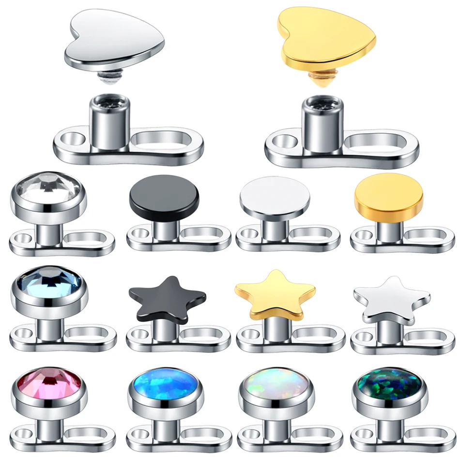 1 Set G23 Titanium Microdermal Anchor Top with 1.6*2mm Base Skin Diver Hide in Surface Crystal/Opal Dermal Piercing Sexy Jewelry
1 Set G23 Titanium Microdermal Anchor Top with 1.6*2mm Base Skin Diver Hide in Surface Crystal/Opal Dermal Piercing Sexy Jewelry