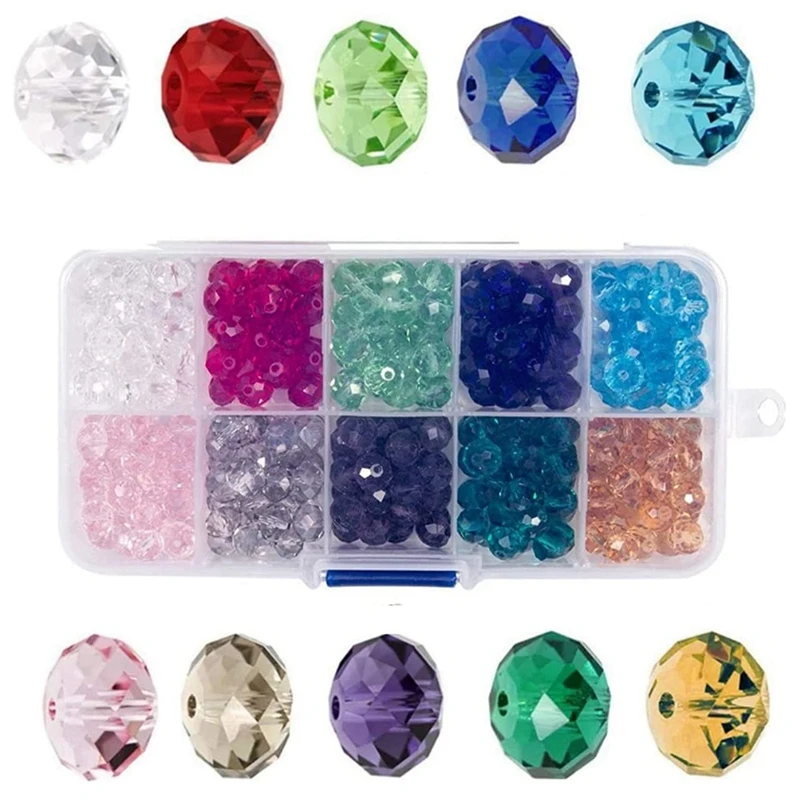 300Pc 8mm Acrylic Faceted Crystal Beaded Material DIY Bracelet Necklace Making Accessories 10 Color Beads
300Pc 8mm Acrylic Faceted Crystal Beaded Material DIY Bracelet Necklace Making Accessories 10 Color Beads