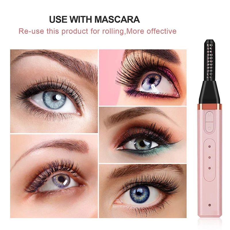 Heated Eyelash Curler, Electric Eyelash Curler, 3 Temperature Options USB Rechargeable Portable Natural Eyelash Curling
Heated Eyelash Curler, Electric Eyelash Curler, 3 Temperature Options USB Rechargeable Portable Natural Eyelash Curling