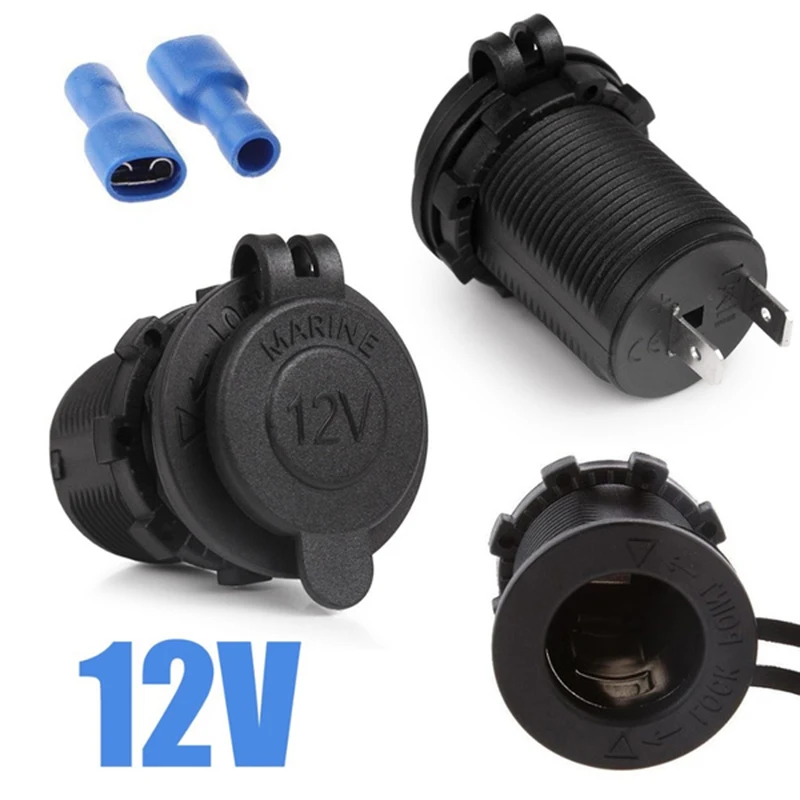 Black 12V Car Motorcycle Cigarette Lighter Female Socket Power Outlet Waterproof With Blue Connectors
Black 12V Car Motorcycle Cigarette Lighter Female Socket Power Outlet Waterproof With Blue Connectors