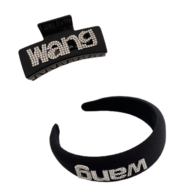 P8DB Wide Turban Rhinestone Hair Claw Clip Letter Hair Jaw Clips Elastic Hair Hoop
P8DB Wide Turban Rhinestone Hair Claw Clip Letter Hair Jaw Clips Elastic Hair Hoop