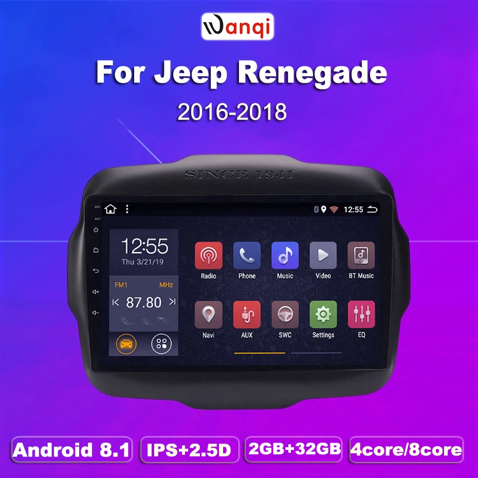 2G ram 32G rom 9 дюймов Android 8 1 Автомобильная Мультимедийная система для Jeep Renegade 2016 2018 GPS
