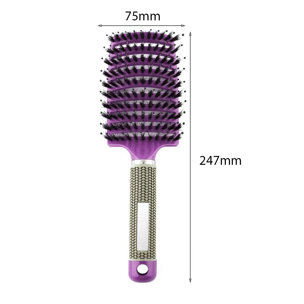 

Pig bristles cleaning big comb hair hair brush hair tools hairdressing mane big curved combs