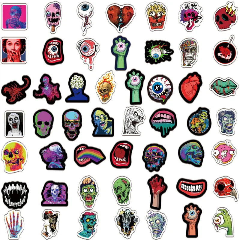 50PCS/Pack Halloween Sticker Horror Skull Zombie Stickers Laptop Motorcycle Auto Graffiti Decal Sticker Graffiti Decal Sticker
50PCS/Pack Halloween Sticker Horror Skull Zombie Stickers Laptop Motorcycle Auto Graffiti Decal Sticker Graffiti Decal Sticker