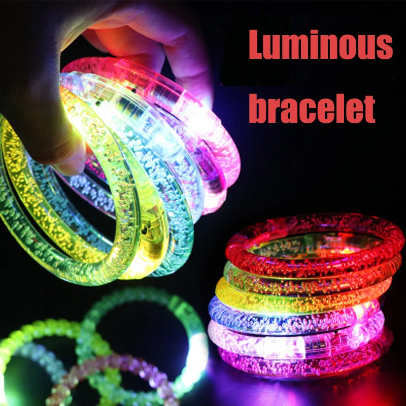 1Pc Acrylic Bubble LED Flashing Bracelet Bangle Luminous Wristband Party Favors Festive Party Supplies
1Pc Acrylic Bubble LED Flashing Bracelet Bangle Luminous Wristband Party Favors Festive Party Supplies