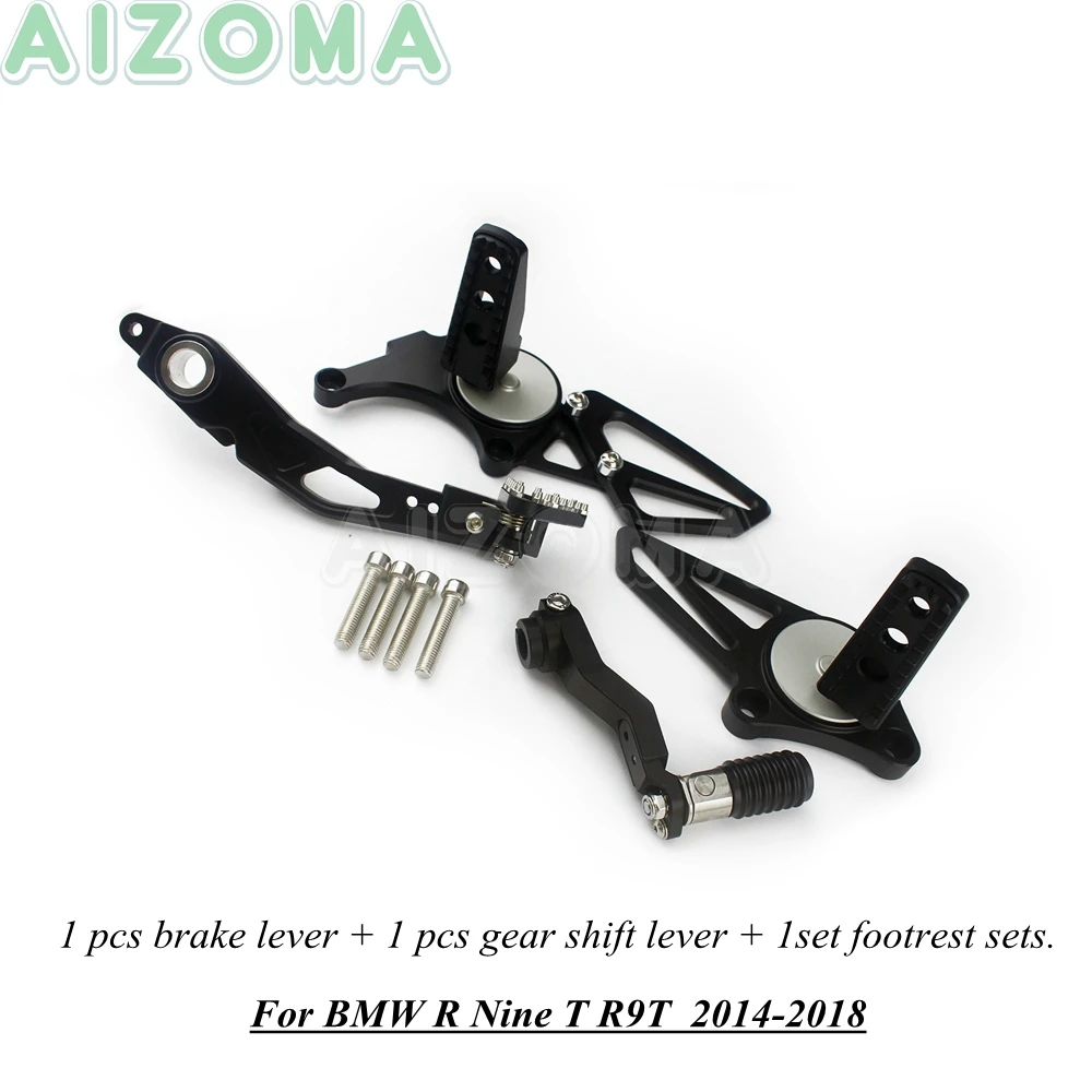 

Full Motorcycle Rear Brake Footrest Footpegs Gear Shift Pedal Lever Foot Peg Rearset Set For BMW R nineT R9T nine T 2014-2018