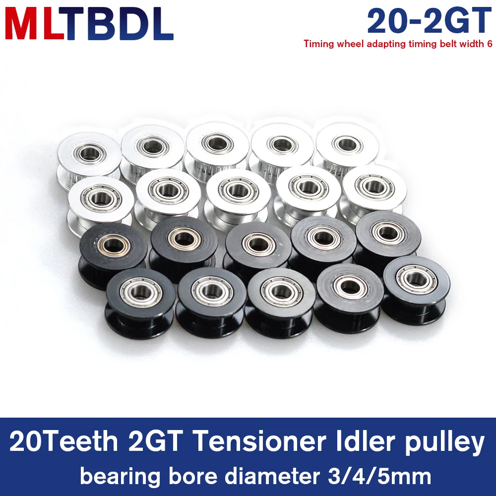 2M 2MGT 2GT 20 Teeth Synchronous Wheel Idler Pulley Bore 3mm 4mm 5mm with Bearing with Teeth or No Teeth Color Silver and Black
2M 2MGT 2GT 20 Teeth Synchronous Wheel Idler Pulley Bore 3mm 4mm 5mm with Bearing with Teeth or No Teeth Color Silver and Black
