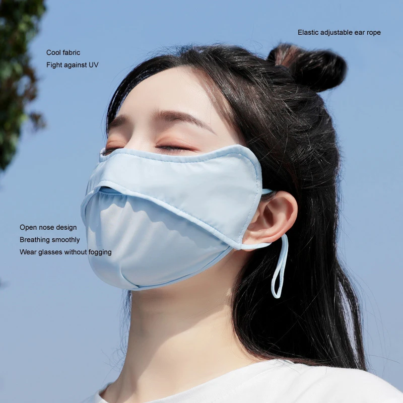 Adult Ice Silk Sunscreen Face Mask For Women Outdoor Running Breathable Mouth Masks Adjustable Hanging Ear Style Eye Corner Mask
Adult Ice Silk Sunscreen Face Mask For Women Outdoor Running Breathable Mouth Masks Adjustable Hanging Ear Style Eye Corner Mask