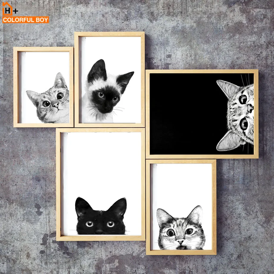 Funny Kitty Cat Black White Kids Nordic Posters And Prints Wall Art Canvas Painting Wall Pictures For Living Room Salon Decor
Funny Kitty Cat Black White Kids Nordic Posters And Prints Wall Art Canvas Painting Wall Pictures For Living Room Salon Decor