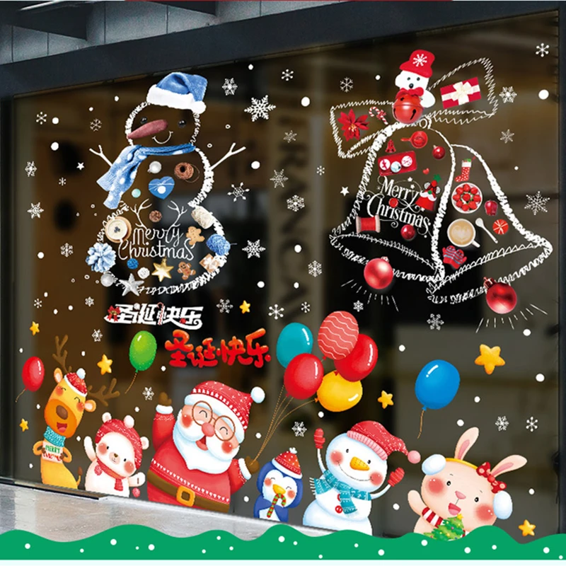 Christmas Window Stickers DIY Bellls Snowman Santa Claus Wall Decals for Living Room Children Nursery Festival Home Decoration
Christmas Window Stickers DIY Bellls Snowman Santa Claus Wall Decals for Living Room Children Nursery Festival Home Decoration