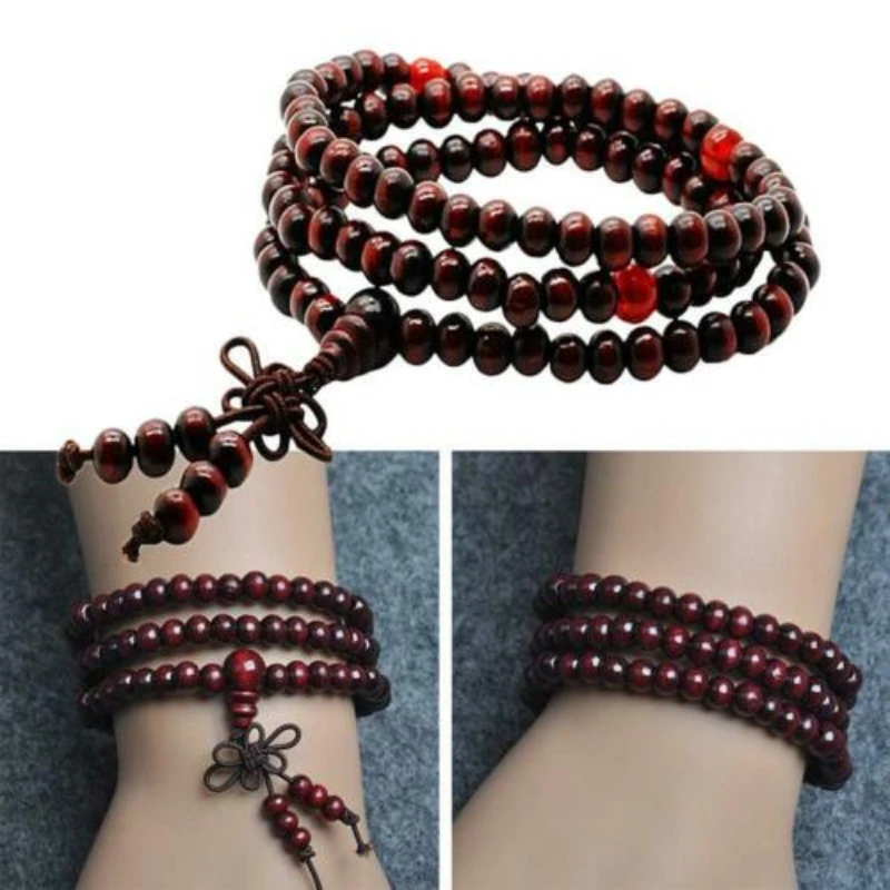 Natural Sandalwood Bracelet Buddhist Buddha Wood Prayer 108 Beaded Knot Black Ebony Unisex Men Bracelets & Bangles for Women 6mm
Natural Sandalwood Bracelet Buddhist Buddha Wood Prayer 108 Beaded Knot Black Ebony Unisex Men Bracelets & Bangles for Women 6mm