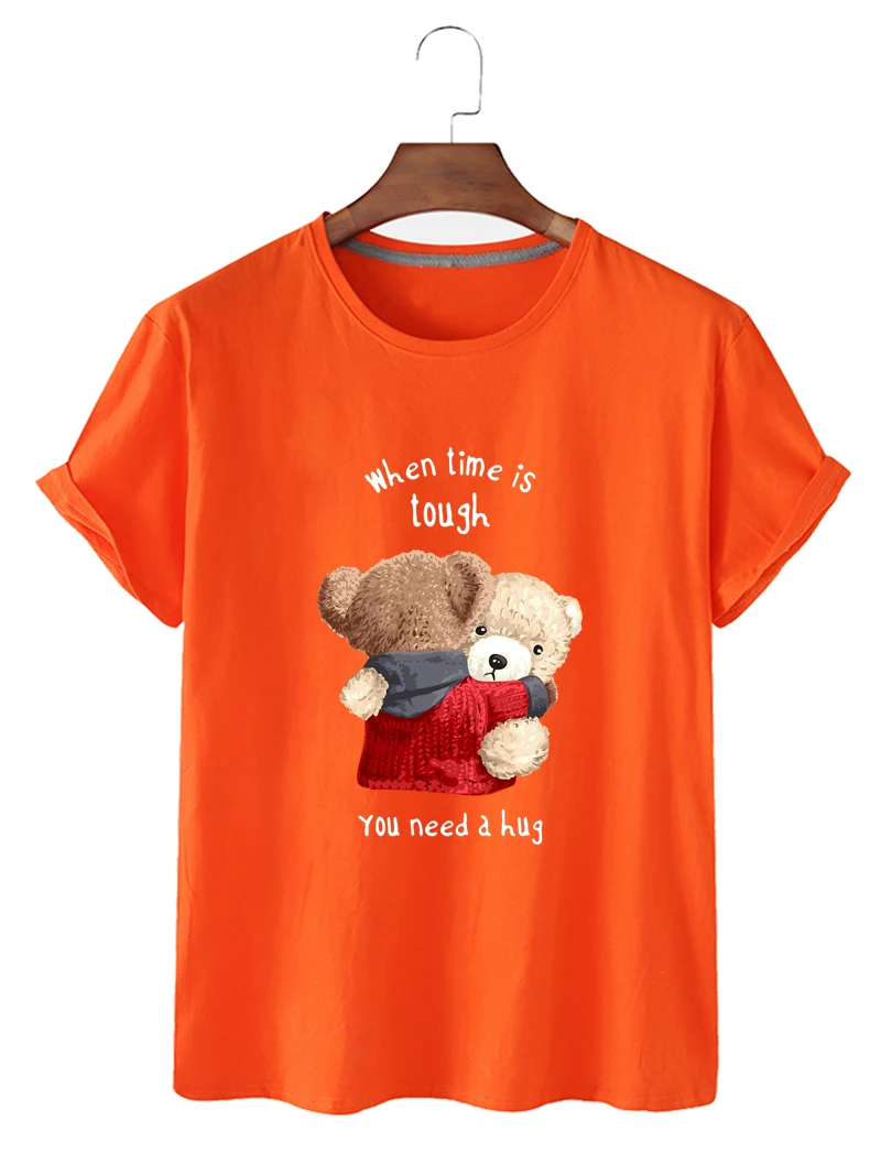 Spring and Summer Women's Tops Pretty Bear Printing Women's Comfortable Round Neck Short Sleeve T-shirt Street Wear
Spring and Summer Women's Tops Pretty Bear Printing Women's Comfortable Round Neck Short Sleeve T-shirt Street Wear