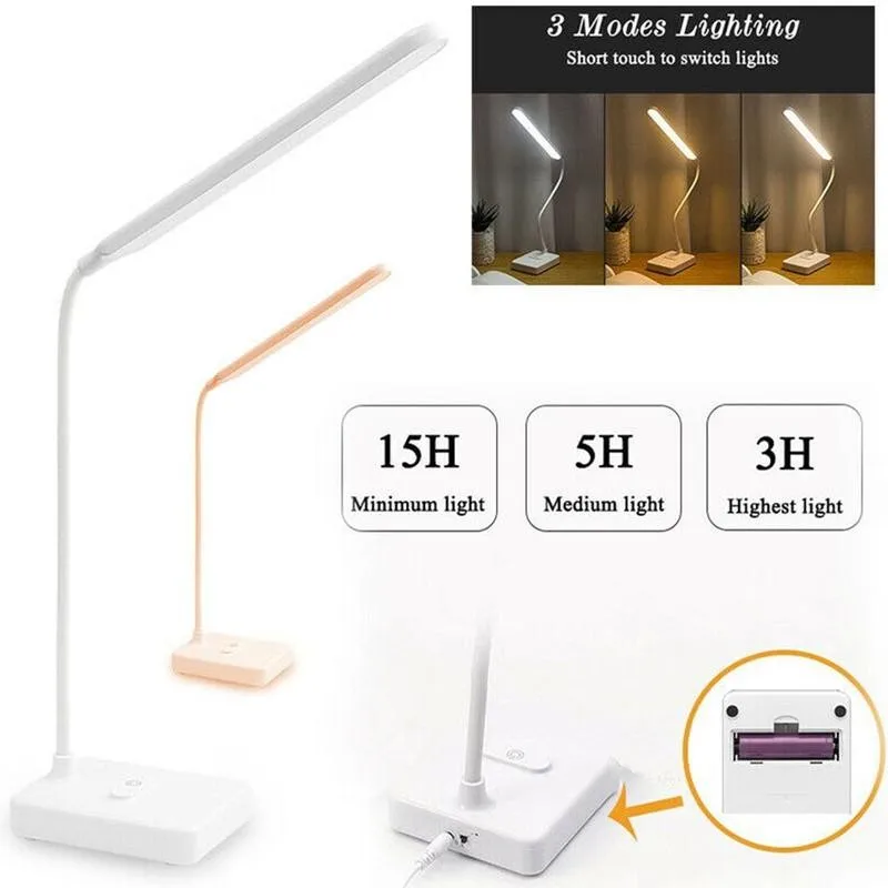 USB Rechargeable Desk Lamp Indoor Lighting LED Eye Flexible Light Table Bedside Lamp Desk Protection Night Study Stud M7B4
USB Rechargeable Desk Lamp Indoor Lighting LED Eye Flexible Light Table Bedside Lamp Desk Protection Night Study Stud M7B4