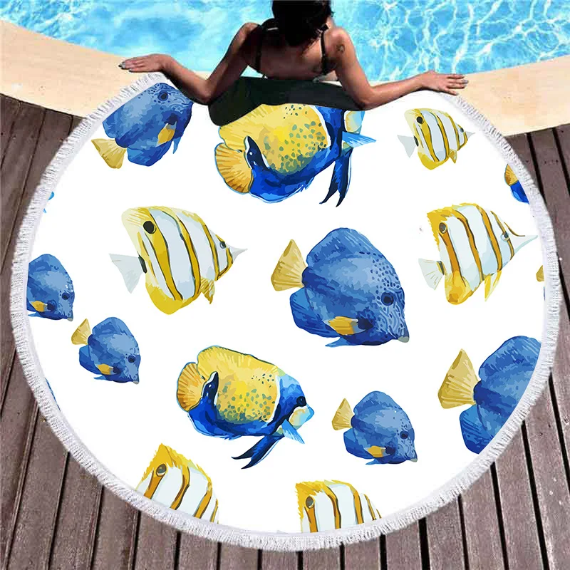 150x150cm Round Fish Microfiber Quicky-dry Beach Towels for Adults Large Big for Home Swimming Pool Decorative
150x150cm Round Fish Microfiber Quicky-dry Beach Towels for Adults Large Big for Home Swimming Pool Decorative