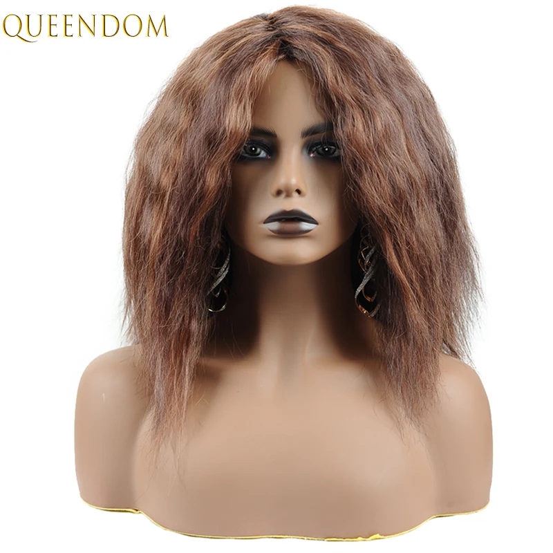 Omber Brown Yaki Kinky Straight Women's Wig 12'' Natural Curly Wave Wig Synthetic Shoulder Length Loose Curls Wig Female Cosplay
Omber Brown Yaki Kinky Straight Women's Wig 12'' Natural Curly Wave Wig Synthetic Shoulder Length Loose Curls Wig Female Cosplay