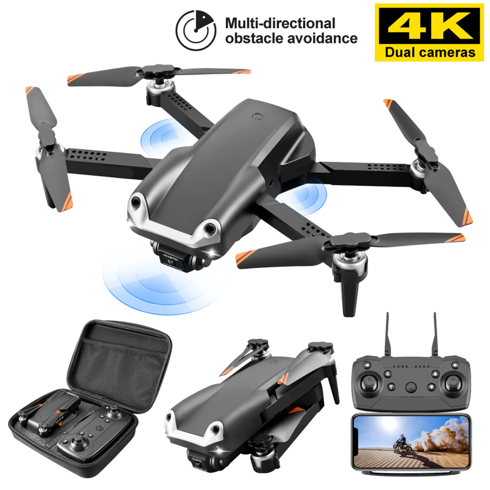 Z608 RC Drone with Camera 4K Dual Camera RC Quadcopter with Function Obstacle Avoidance Trajectory Flight Gesture Control
Z608 RC Drone with Camera 4K Dual Camera RC Quadcopter with Function Obstacle Avoidance Trajectory Flight Gesture Control