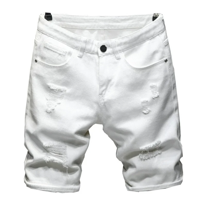 2021 New Summer White Black Men Denim Shorts Slim Large Size Casual Knee Length Short Hole Jeans Shorts for Men
2021 New Summer White Black Men Denim Shorts Slim Large Size Casual Knee Length Short Hole Jeans Shorts for Men