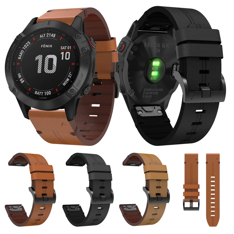 26 мм, ремешок для смарт-часов Garmin Fenix 5x 5xPlus 3 3HR 6X 6 электронных сигарет, Современная замена, xPro часы Quick Release Группа кожа легко и быстро fit'
26 мм, ремешок для смарт-часов Garmin Fenix 5x 5xPlus 3 3HR 6X 6 электронных сигарет, Современная замена, xPro часы Quick Release Группа кожа легко и быстро fit'