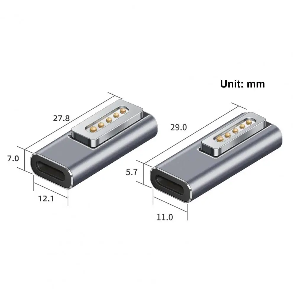 Adapter Converter PD Quick Charge Aluminum Alloy Type-C to Mag-safe 1/2 Magnetic Charging Connector for MacBook Air/Pro | Компьютеры и