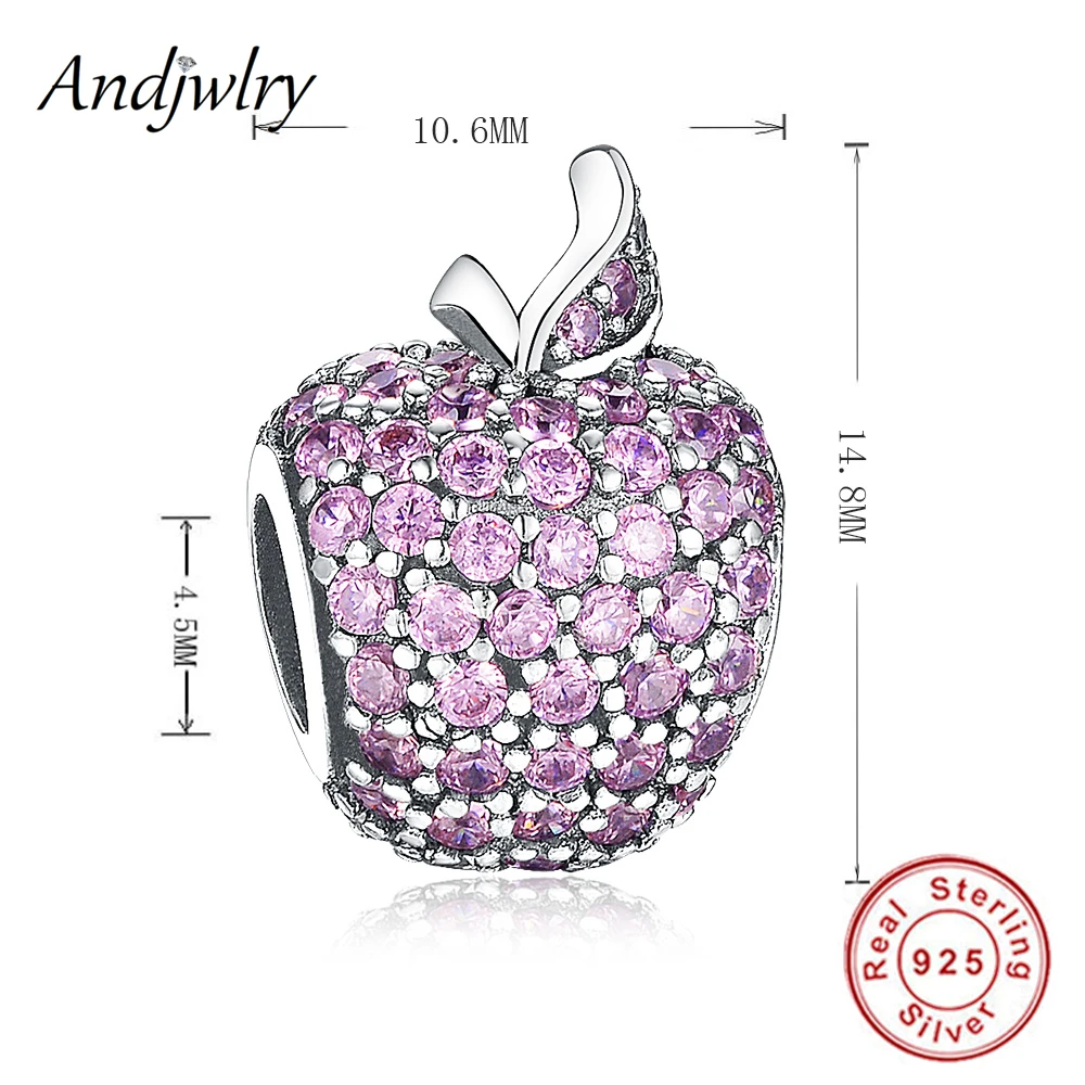 Fit Pandora Bracelet Charm Original 925 Sterling Silver Beads Pave Apple Charms DIY Jewelry Charm CZ Making Berloque
Fit Pandora Bracelet Charm Original 925 Sterling Silver Beads Pave Apple Charms DIY Jewelry Charm CZ Making Berloque